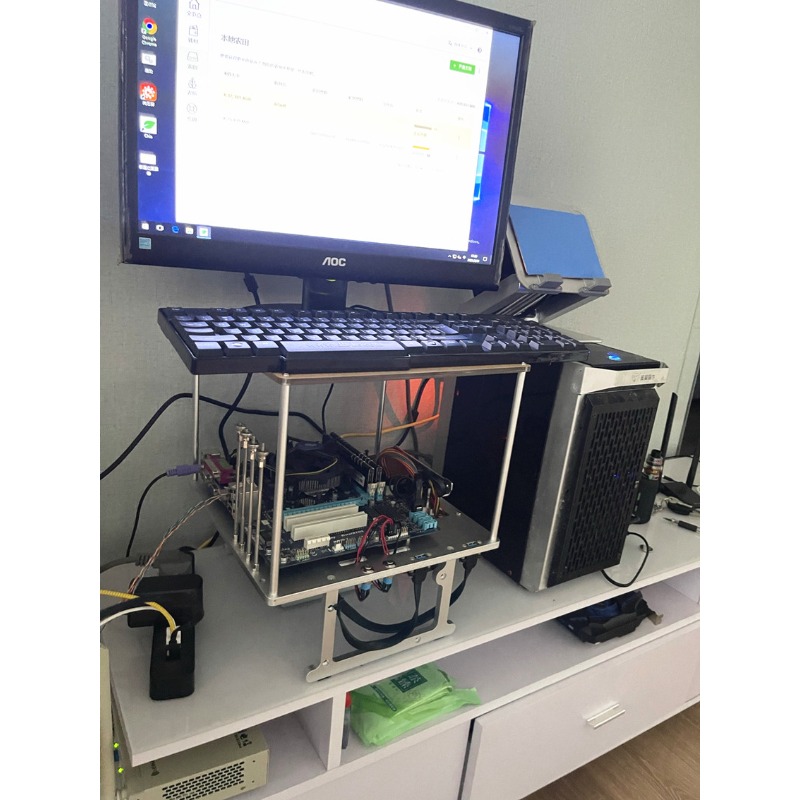 Open frame aluminium computerk - Aluminum Open Frame Test Bench Water Cooling recensie en prijs